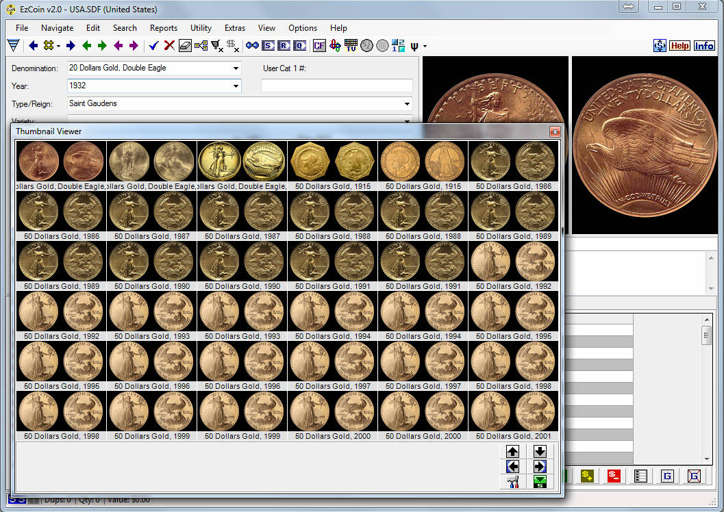 CoinManage USA 2019 Numismatic Inventory Program Coin Collecting Software 