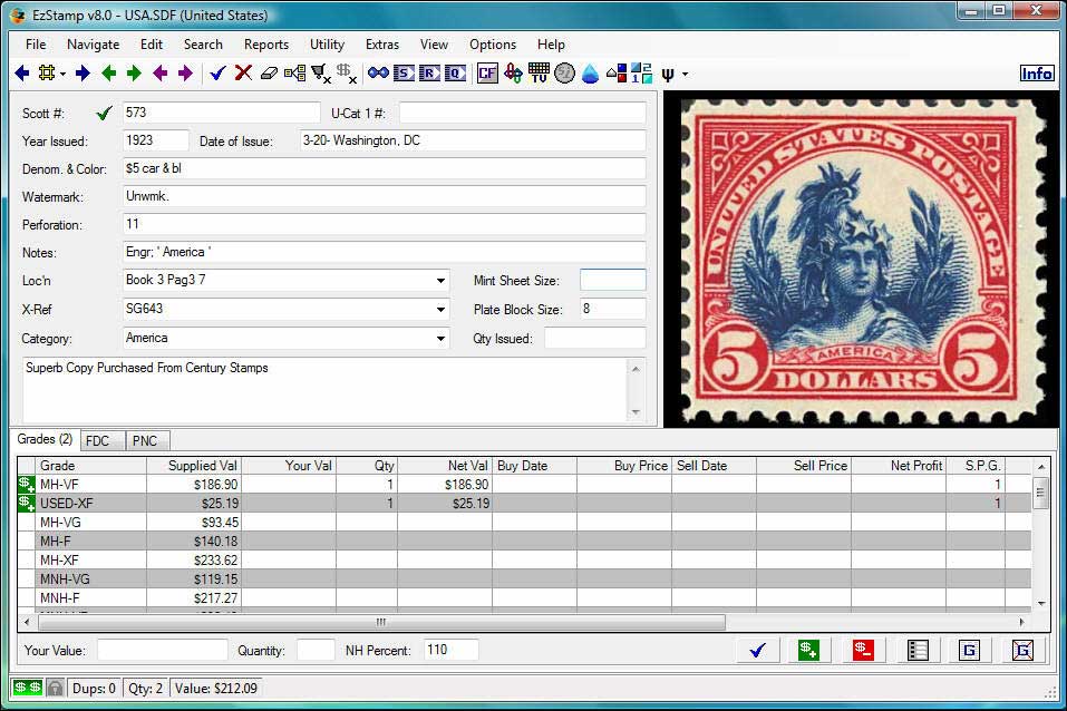 Stamp Collecting Software EzStamp from SoftPro