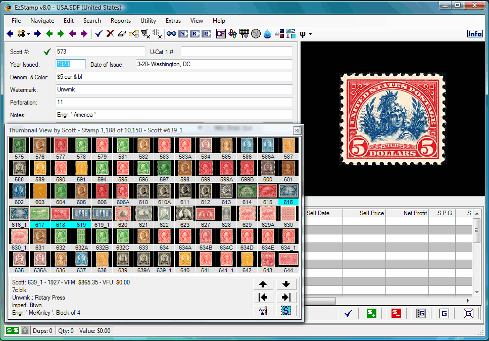 Free stamp collecting inventory programs